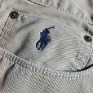 Polo Ralph Laren Mens 36x42 Tan Cotton Flat Front Chino Pants